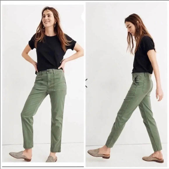 Madewell Pants - Madewell Stovepipe Fatigue Pants Tencel Lyocell Edition in Olive Green Size 36